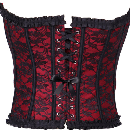 Corsetto rosso bordeaux da donna