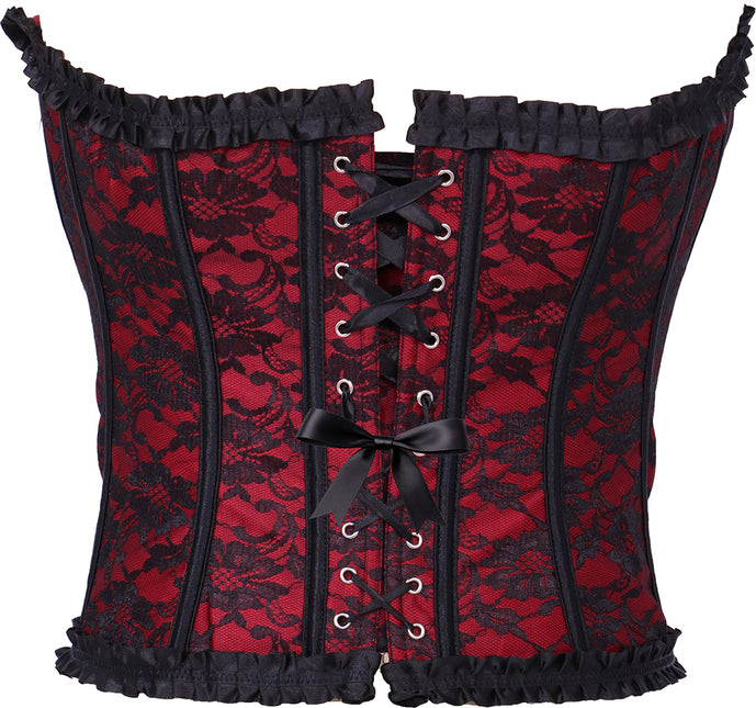 Corsetto rosso bordeaux da donna