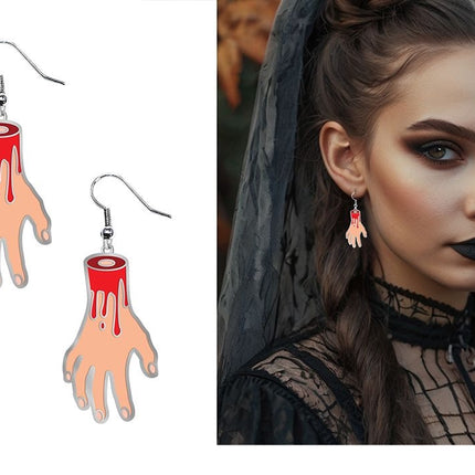 Orecchini di Halloween a forma di mano