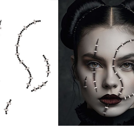 Adesivi per il viso di Halloween: cicatrici