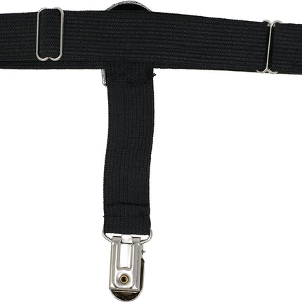 Fascia per calze di Halloween nera con teschi
