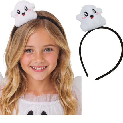 Fascia per capelli bianca "Spook"