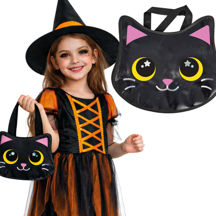 Borsa a forma di gatto, nera