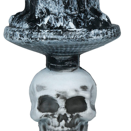 Portacandele di Halloween, scheletro grigio, 1 pz.