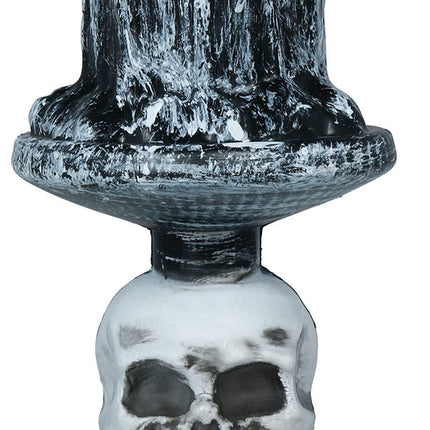 Portacandele di Halloween, scheletro grigio, 1 pz.