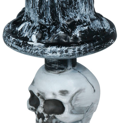 Portacandele di Halloween, scheletro grigio, 1 pz.