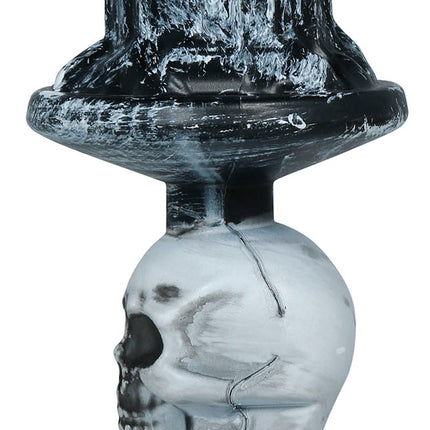 Portacandele di Halloween, scheletro grigio, 1 pz.