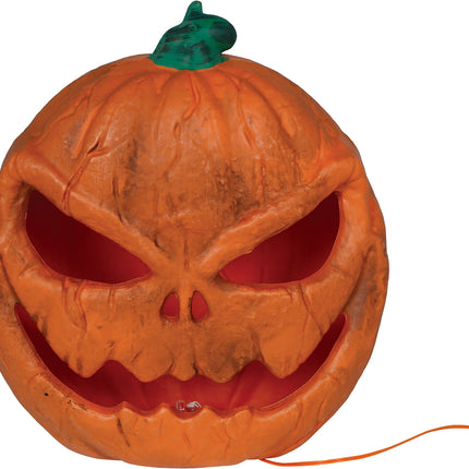 Zucca di Halloween arancione con luce, 28 cm