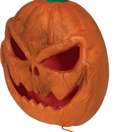 Zucca di Halloween arancione con luce, 28 cm