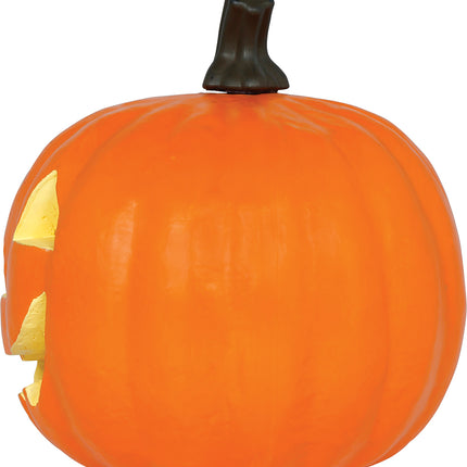Zucca di Halloween in schiuma arancione con luce, 28 cm