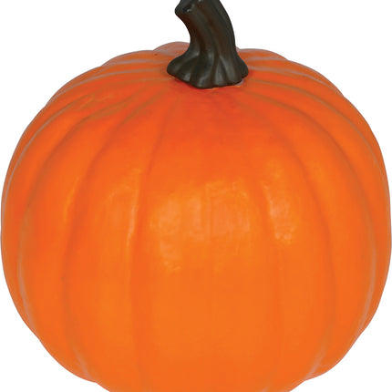 Zucca di Halloween in schiuma arancione con luce, 28 cm