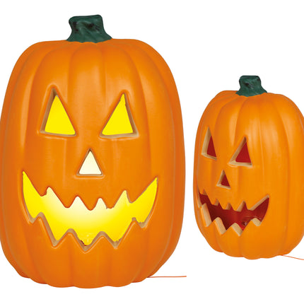 Zucca di Halloween con luce, 40 cm