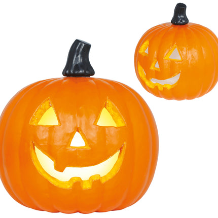 Zucca di Halloween con luce, 45 cm