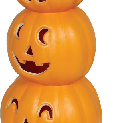 Pila di zucche di Halloween con luce, 52 cm