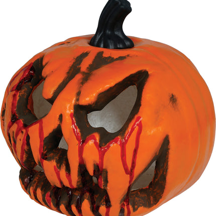 Zucca di Halloween arancione horror 20 cm