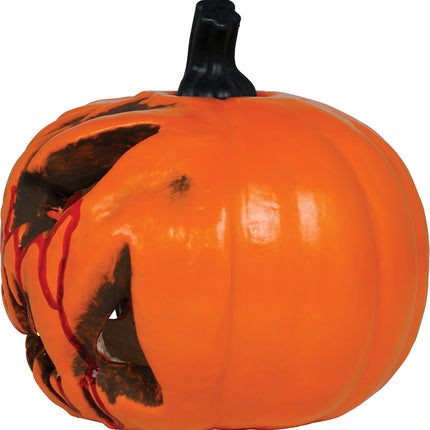 Zucca di Halloween arancione horror 20 cm