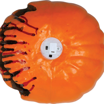 Zucca di Halloween arancione horror 20 cm