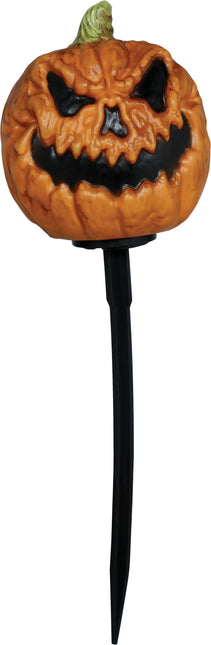 Zucca di Halloween arancione con luce e luccichio, 13 cm, 3 pezzi