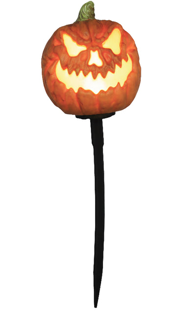 Zucca di Halloween arancione con luce e luccichio, 13 cm, 3 pezzi