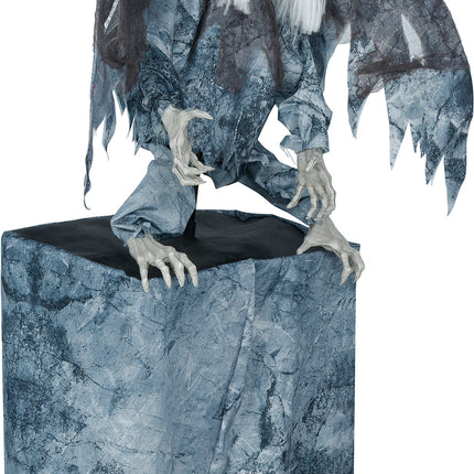 Fantasma di Halloween in stile pop, demoniaco, con luci, suoni e movimenti, 1,7 m