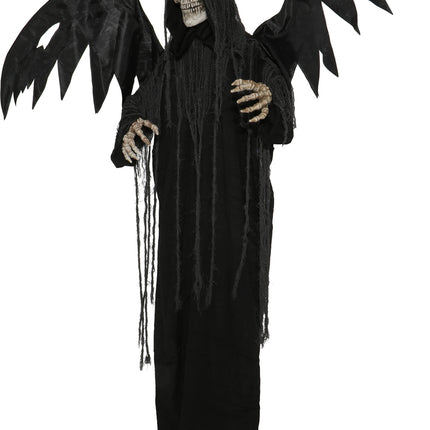 Scheletro di Halloween con luci, suoni e movimenti, 1,7 m