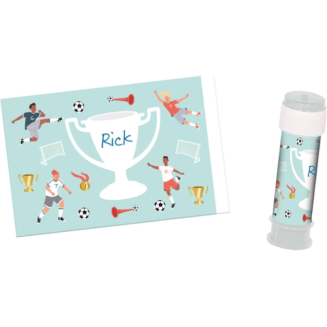 Adesivi di calcio per bottiglie soffianti 11 cm 6 pezzi