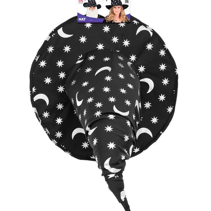 CAPPELLO DA STREGA/STREGONE CON LUNA E STELLE ADULTO