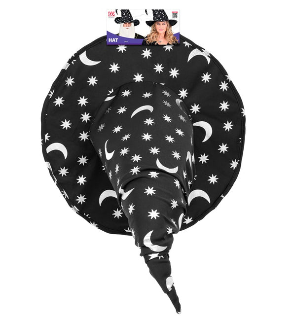 CAPPELLO DA STREGA/STREGONE CON LUNA E STELLE ADULTO