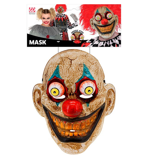 MASCHERA CON OCCHI TRABALLANTI DA CLOWN