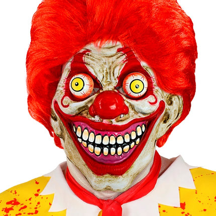 MASCHERA CON OCCHI TRABALLANTI CLOWN DELL'ORRORE