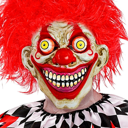 MASCHERA CON OCCHI TRABALLANTI CLOWN DELL'ORRORE