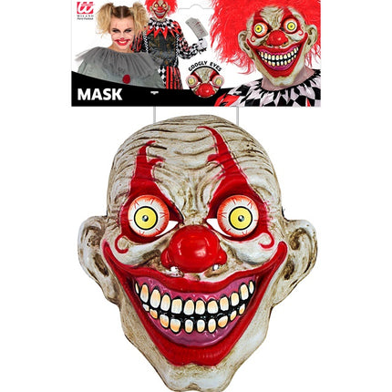 MASCHERA CON OCCHI TRABALLANTI CLOWN DELL'ORRORE
