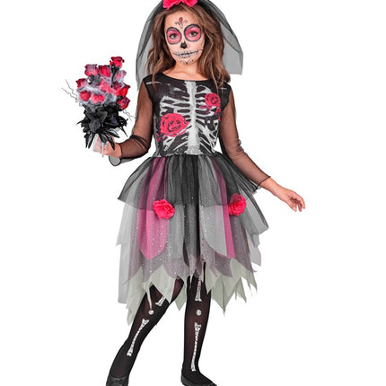VESTITO DA SCHELETRO CON ROSE