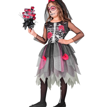 VESTITO DA SCHELETRO CON ROSE