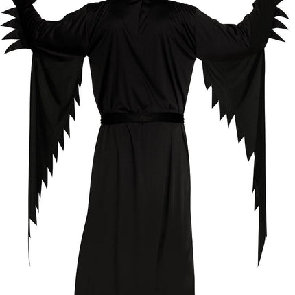 Costume di Halloween da fantasma nero invecchiato