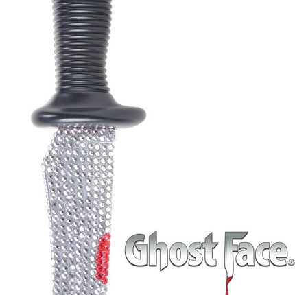 Coltello finto glitterato di Halloween 26 cm