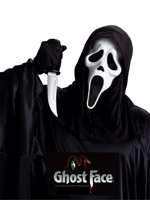 Maschera di Ghostface con coltello