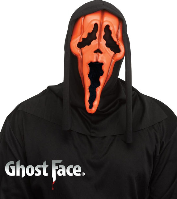 Maschera di Ghostface, zucca arancione