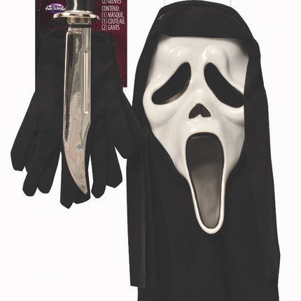 Costume da Ghostface, set da 3 pezzi
