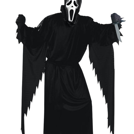 Costume di Halloween da fantasma nero da uomo 3 pezzi