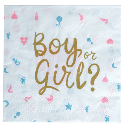 Tovaglioli Gender Reveal 33cm 12pz