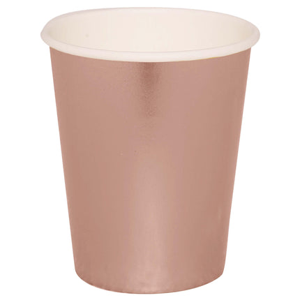 Tazze oro rosa 240ml 6pz