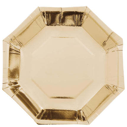 Piatti di carta dorati 23cm 6pz