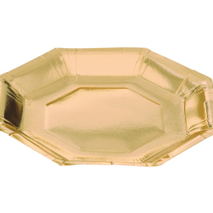 Piatti di carta dorati 23cm 6pz