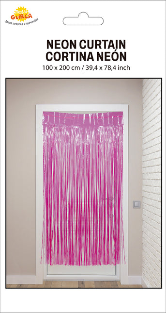 Tenda per porta fucsia 2m