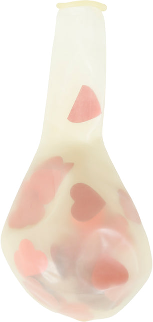 Sacchetto da 10 palloncini con coriandoli a forma di cuore
