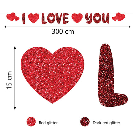 Ghirlanda I love you 300 cm