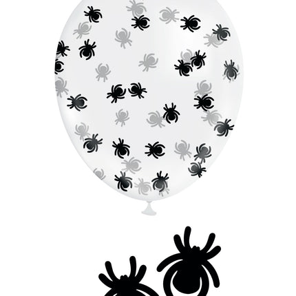 Palloncini a coriandoli di Halloween con ragni 10 pezzi