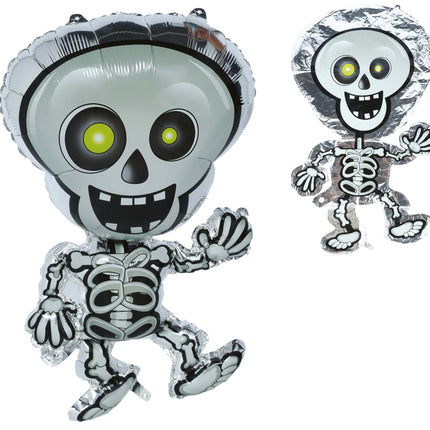 Palloncino ad elio di Halloween a forma di scheletro, vuoto, 65 cm