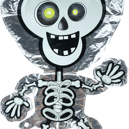 Palloncino ad elio di Halloween a forma di scheletro, vuoto, 65 cm